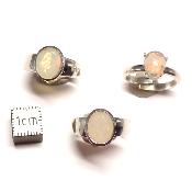 Opale d'Ethiopie Bague Réglable en Argent 2879 (Lot de 3 pièce)