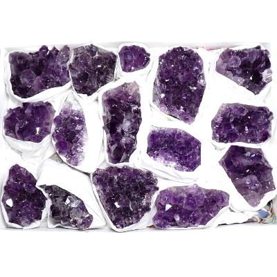 Améthyste morceaux - pierre brute n°03 ( Lot de 15 pièces )
