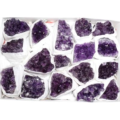 Améthyste morceaux - pierre brute n°06 ( Lot de 17 pièces )