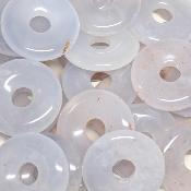 Calcédoine bleue - Donut 3 cm Ø (Lot de 10 pièces)  