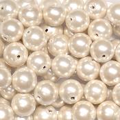 Hematite Aimantée Blanche - Fil de perles 6 mm (Lot de 50 perles)