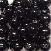 Jais - Fil de perles 10 mm (Lot de 40 perles)