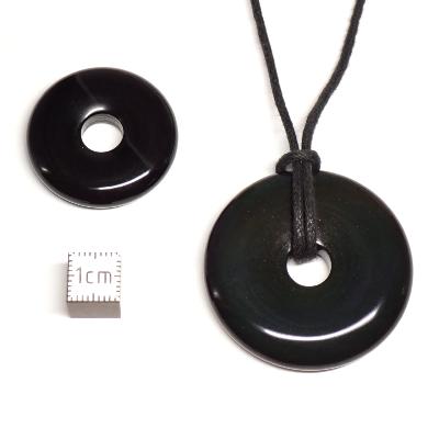 Obsidienne Oeil Celeste - Donut 3 cm Ø (Lot de 10 pièces)  