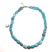 Turquoise - Collier de pierres roulées 