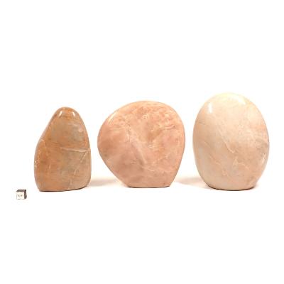 Pierre de Lune Orange - Forme libre n° 14 (Lot de 3 pièces)