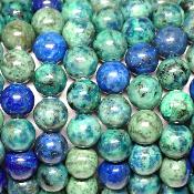 Lazulite sur quartzite teinte - Bracelets Boules (Lot de 5 pièces)
