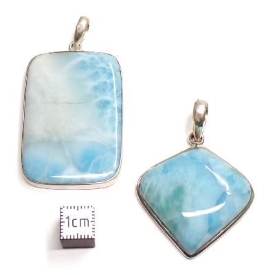 Larimar Pendentifs Argent (Lot de 2 pièces) 2620