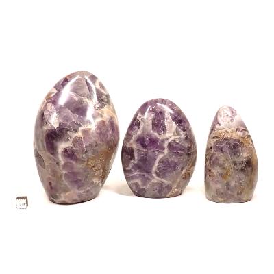 Améthyste à Chevrons - Forme libre n°03 (Lot de 2 pièces)