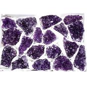 Améthyste morceaux - pierre brute n°01 ( Lot de 18 pièces )