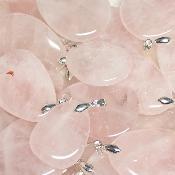 Quartz Rose - Pendentif Mini pierre plate