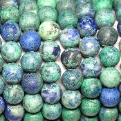 Lazulite sur quartzite teinte matte - Bracelets Boules (Lot de 5 pièces)