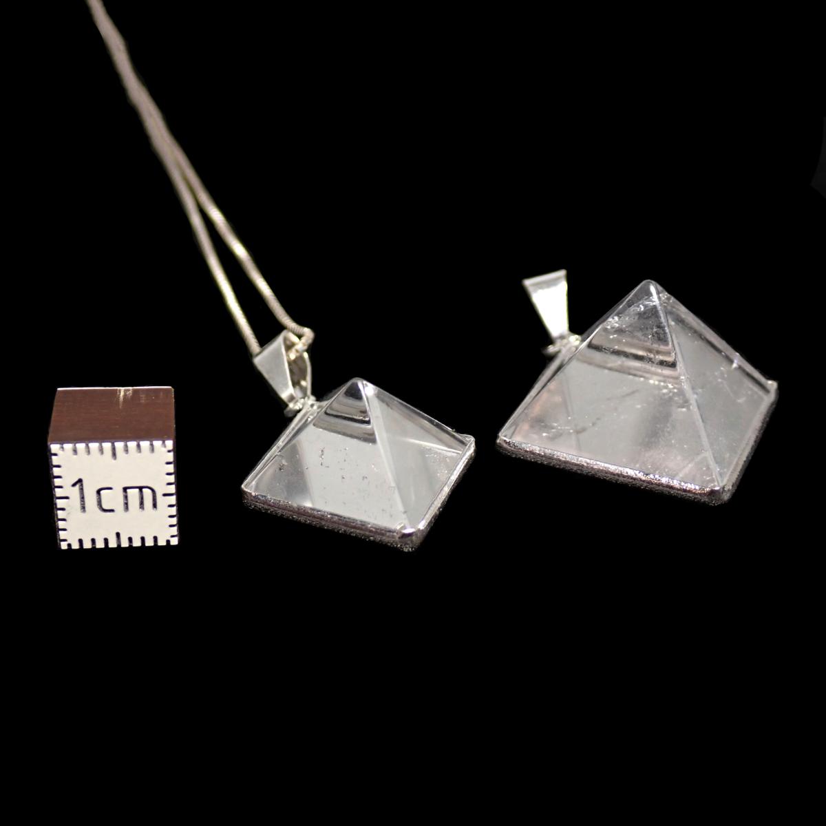 Pyramides En Cristal De Roche Naturel - Lot De 2, 15-27 Mm - Méditation, Décoration, énergie Positive