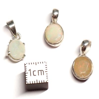 Opale d'Éthiopie Pendentifs Argent (Lot de 3 pièces) 15759