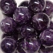 Améthyste - Fil de perles 14 mm (Lot de 25 perles)