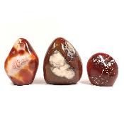 Cornaline - Forme libre n°03 (Lot de 3 pièces)