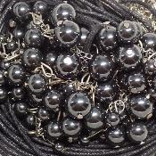 Hematite avec cordon - pendentif grappe (Lot de 10 pièces) 