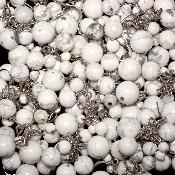 Howlite - Boucles d'oreilles en grappes (Lot de 10 pièce) 