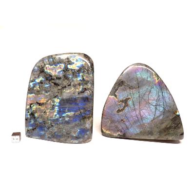 Labradorite "E" - Forme libre n°05 ( Lot de 2 pièces )