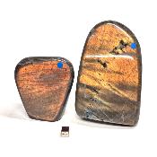 Labradorite "EE" - Forme libre n°37 ( Lot de 2 pièces )