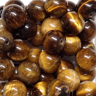 Oeil de Tigre - Fil de perles 10 mm (Lot de 40 perles)