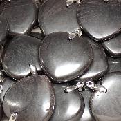 Hématite - pendentif coeur (Lot de 10 pièces)  