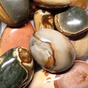 Jaspe Polychrome - galet (Lot de 11 pièces ENVIRON)  