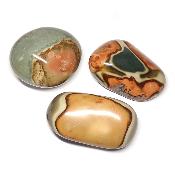 Jaspe Polychrome - galet (Lot de 11 pièces ENVIRON)  