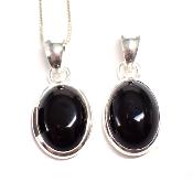 Onyx - Pendentif en Argent (Lot de 3 pièce)