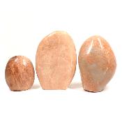 Pierre de Lune Orange - Forme libre n° 05 (Lot de 3 pièces)