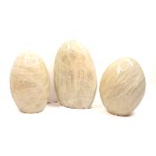 Pierre de Lune Blanche - Forme libre n°10 (Lot de 3 pièces)