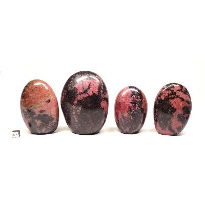 Rhodonite - Forme libre n°09 (Lot de 4 pièces)