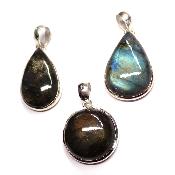 Labradorite Pendentifs Argent (Lot de 3 pièces) 2625