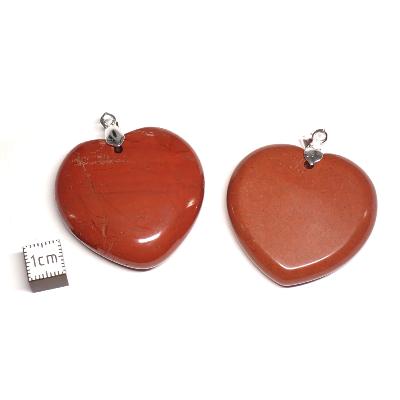 Jaspe Rouge  - pendentif coeur (Lot de 10 pièces) 