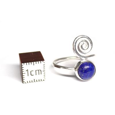 Lapis Lazuli - Bagues Spirale Réglable en Argent (Lot de 5 pièce) 