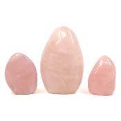 Quartz Rose - Forme libre n° 20 (Lot de 3 pièces)