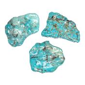 Turquoise - plaque qualité E Moyenne taille (Lot de 50 grammes)