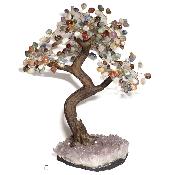 Arbre en pierre Mixte base Améthyste du Brésil Lot n°2613