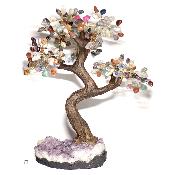 Arbre en pierre Mixte base Améthyste du Brésil Lot n°2614