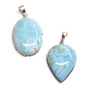 Larimar Pendentifs Argent (Lot de 2 pièces) 2618