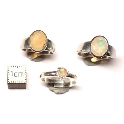 Opale d'Ethiopie Bague Réglable en Argent 2878 (Lot de 3 pièce)