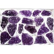 Améthyste morceaux - pierre brute n°08 ( Lot de 18 pièces )