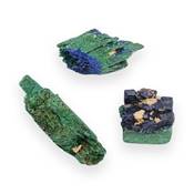 Azurite-malachite - pierre brute