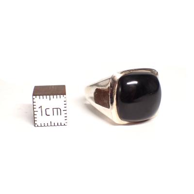 Onyx - Bagues Carrée Réglable en Argent (Lot de 3 pièce)