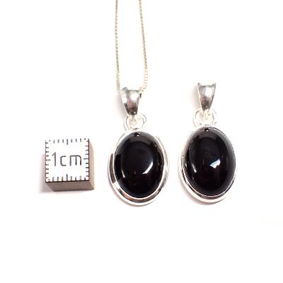 Onyx - Pendentif en Argent (Lot de 3 pièce)