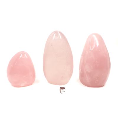 Quartz Rose - Forme libre n° 01 (Lot de 3 pièces)