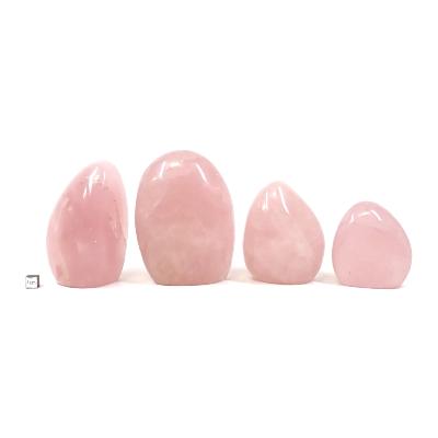 Quartz Rose - Forme libre n° 07 (Lot de 4 pièces)