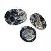 Jaspe feuille d'argent - mini pierre plate