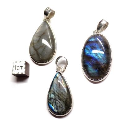 Labradorite Pendentifs Argent (Lot de 3 pièces) 2624