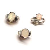 Opale d'Ethiopie Bague Réglable en Argent 2879 (Lot de 3 pièce)