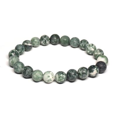 Agate Arbre Matte - Bracelets Boules (Lot de 5 pièces)